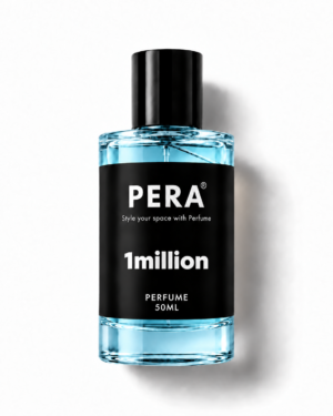 black perfume bottle labeled 1million