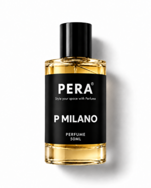 p milano golden perfume bottle